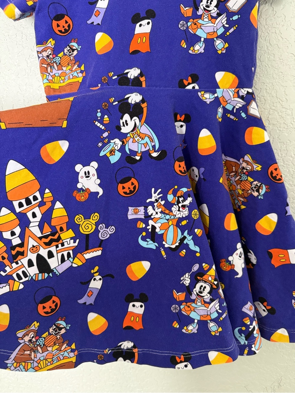 Girls  holiday Halloween twirl dress 18mths  Mickey goofy Disney handmade - Picture 3 of 3